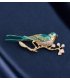 XSB223 - Green Bird Saree Brooch